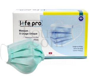 Life Pro Masque chirurgical 3 plis - 100 Piéces