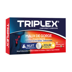 TRIPLEXE MAUX DE GORGE JOUR ET NUIT 16 COMPRIMES