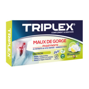 TRIPLEX MAUX DE GORGE CITRON 16 COMPRIMES