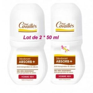 ROGE CAVAILLES ABSORBE + ROLL ON HOMME 48H - LOT DE 2