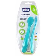 CHICCO CUILLERE SILICONE 6M+ (BLEU)