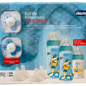 Chicco Kit De Biberons Well Being – Bleu /Rose