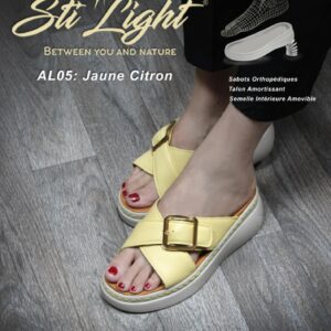 STI LIGHT AL05 CLAQUETTE FEMME JAUNE CITRON