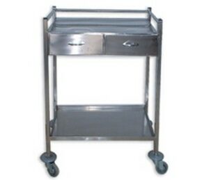 CHARIOT POUR PENSEMENT INOX AVEC 2 TIROIRS