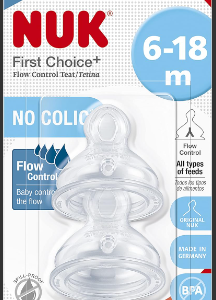 NUK First Choice+ TETINE 6-18M B/2