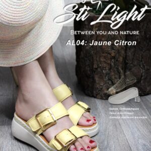 STI LIGHT AL04 CLAQUETTE FEMME JAUNE CITRON