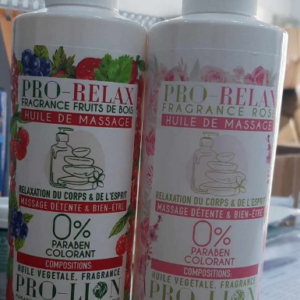 PRO-RELAX HUILE DE MASSAGE  ROSE/FRUITS DE BOIS 250ML