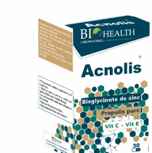 BIO HEALTH ACNOLIS BISGLYCINATE DE ZINC BT/30