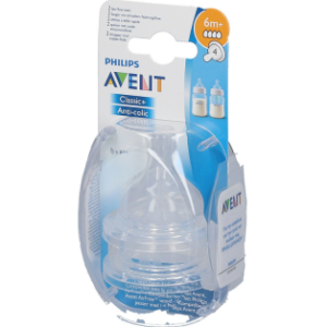 AVENT TETINE CLASSIC 6M+ DEBIT RAPIDE (2 PIECES )