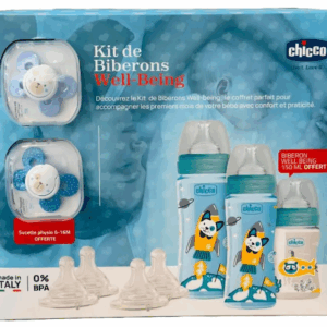 Chicco Kit De Biberons Well Being – Bleu /Rose
