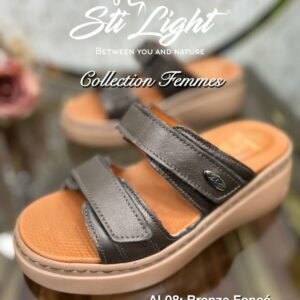 STI CLAQUETTE FEMME AL08 BRONZE FONCE
