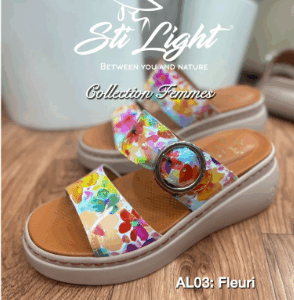 STI LIGHT AL03 CLAQUETTE FEMME FLEURI
