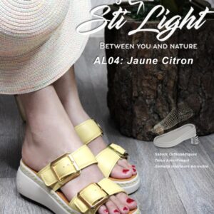 STI LIGHT AL04 CLAQUETTE FEMME JAUNE CITRON