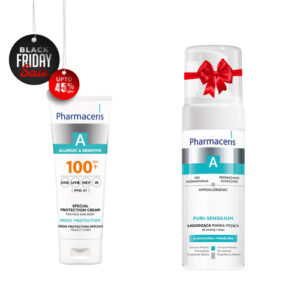 PHARMACERIS A SPF 100+ MEDIC PROTECTION 75ML + MOUSSE NETTOYANT 150ML GRATUIIT