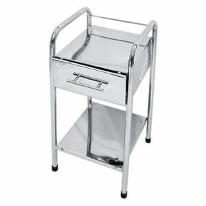 TABLE DE NUIT EN INOX EN 2 ETAGES