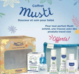 MUSTELA COFFRET MUSTI + PRODUITS TRAVEL SIZE