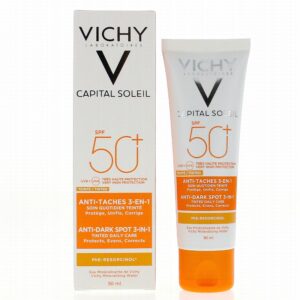 VICHY CAPITAL SOLEIL SOIN ANTI-TACHES TEINTÉ 3-EN-1 SPF50+, 50ML