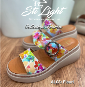 STI LIGHT AL03 CLAQUETTE FEMME FLEURI