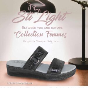 STI CLAQUETTE FEMME FS02 NOIR CROCO