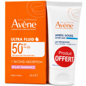 AVENE - ULTRA FLUID ECLAT RADIANCE SPF50+ 50ML + LAIT APRES SOLEIL 50ML OFFERT
