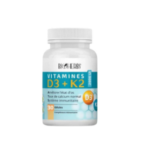 BIOHERBS VITAMINES D3+K2 BT/30